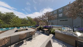 Outdoor Firepit Lounge at The Foundry, South Bend, 46617